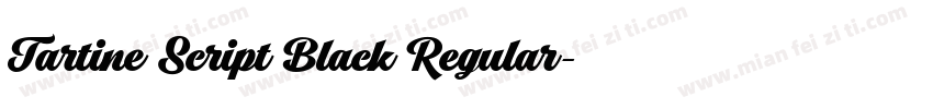 Tartine Script Black Regular字体转换